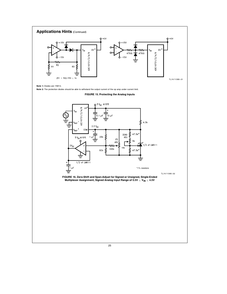 Applications hints | Rainbow Electronics ADC10738 User Manual | Page 25 / 30