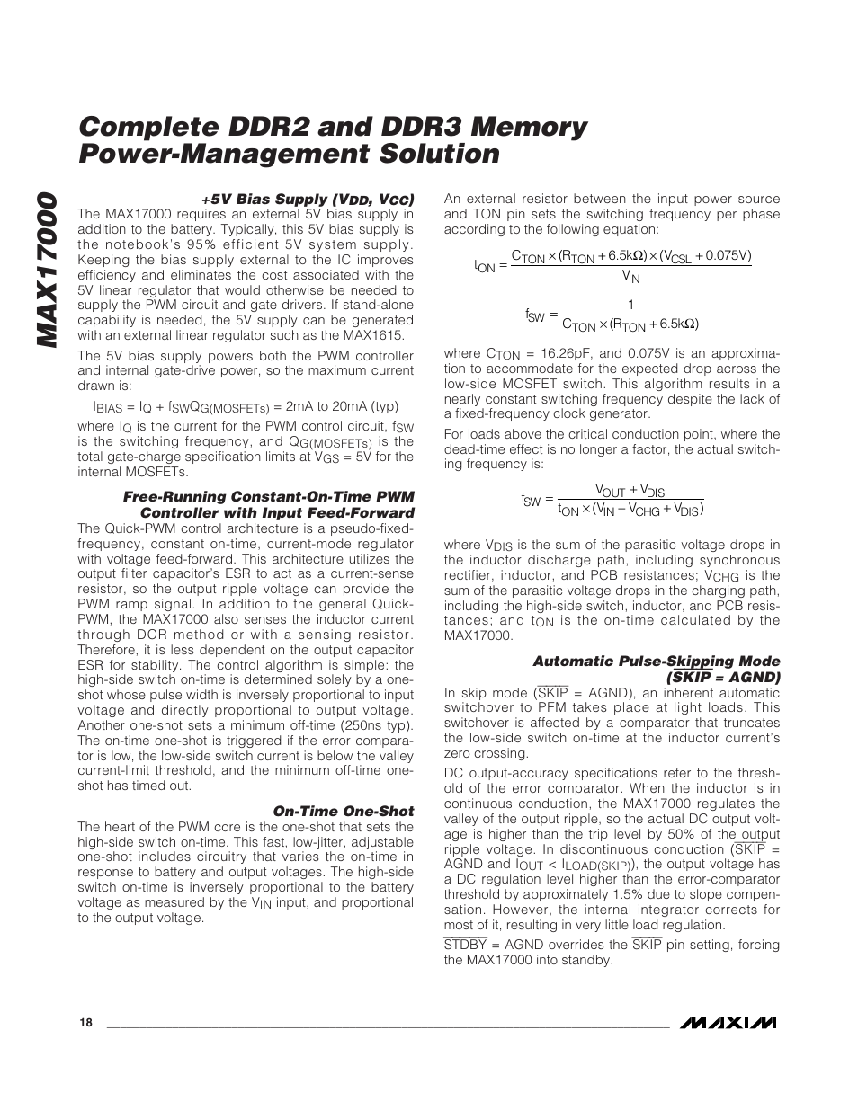 Rainbow Electronics MAX17000 User Manual | Page 18 / 31