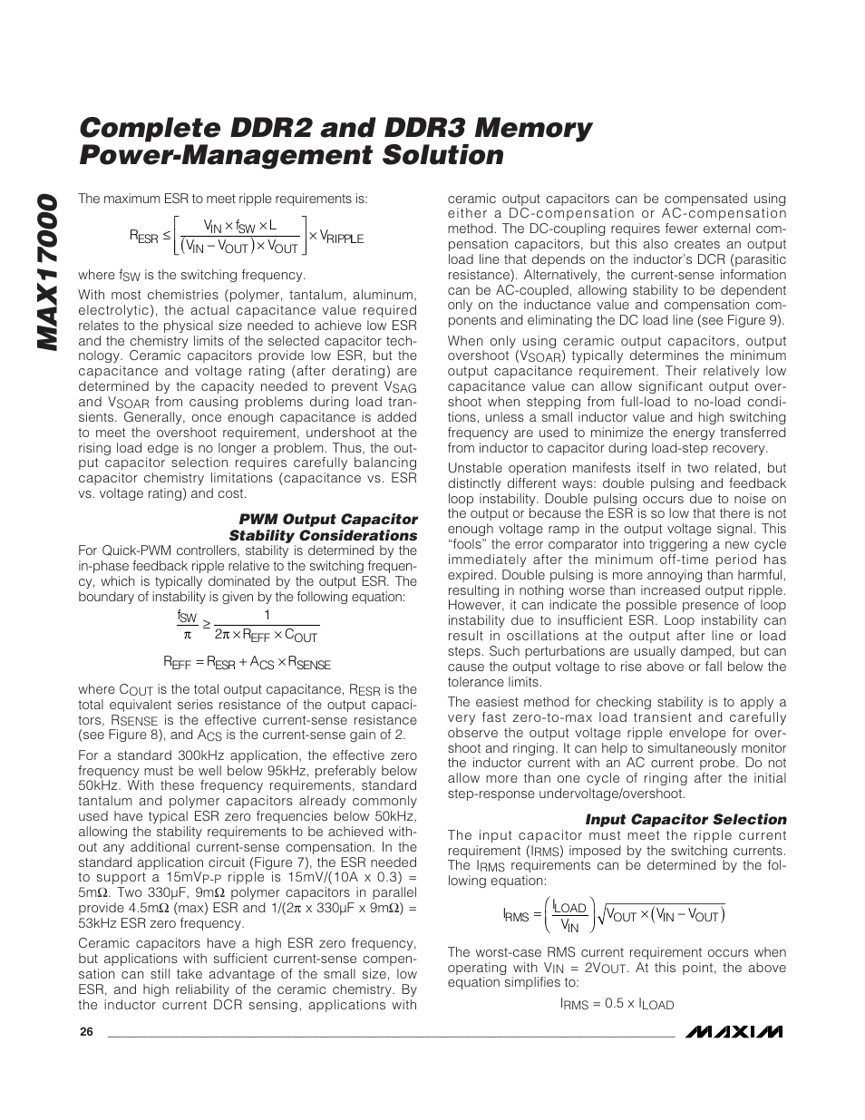 Rainbow Electronics MAX17000 User Manual | Page 26 / 31