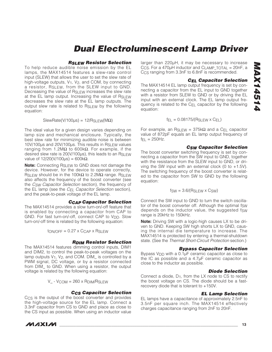 Rainbow Electronics MAX14514 User Manual | Page 13 / 14