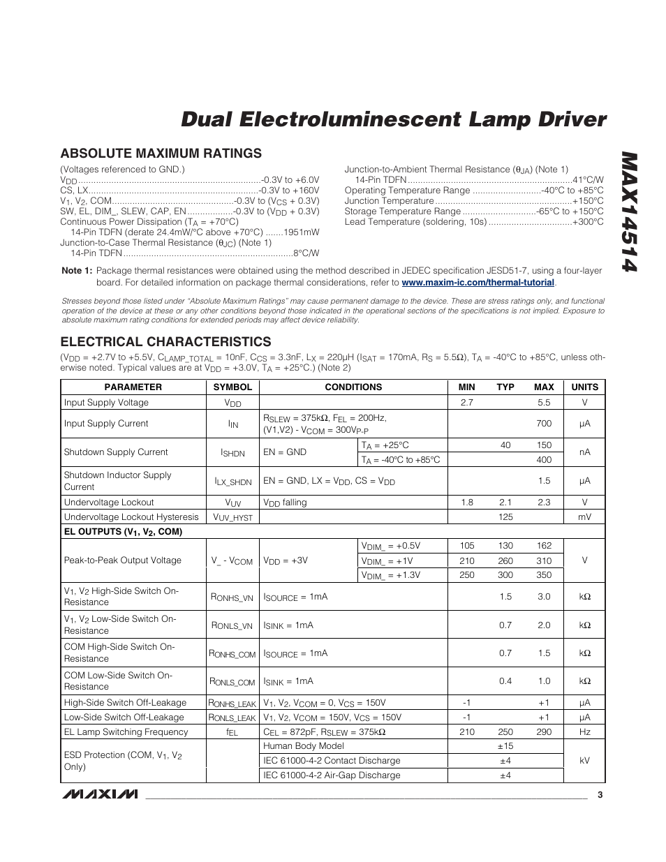 Rainbow Electronics MAX14514 User Manual | Page 3 / 14