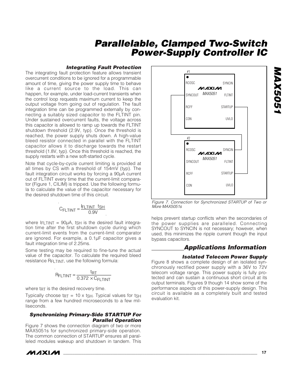 Applications information | Rainbow Electronics MAX5051 User Manual | Page 17 / 21