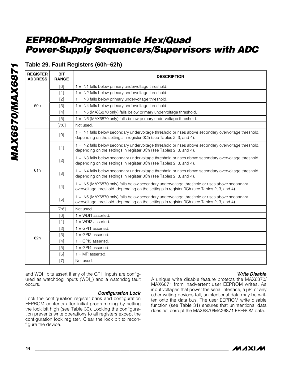 Rainbow Electronics MAX6871 User Manual | Page 44 / 51