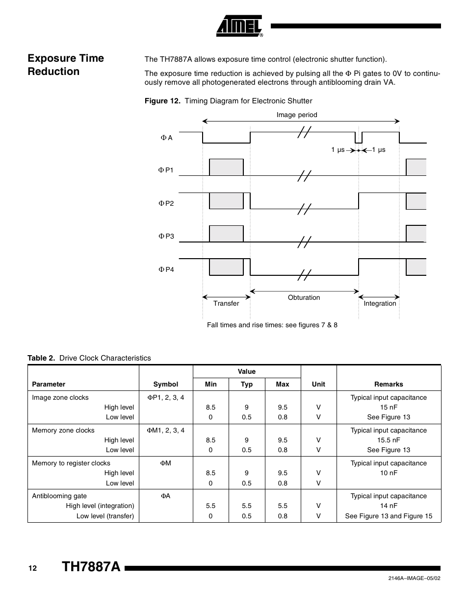 Exposure time reduction, Th7887a | Rainbow Electronics TH7887A User Manual | Page 12 / 20