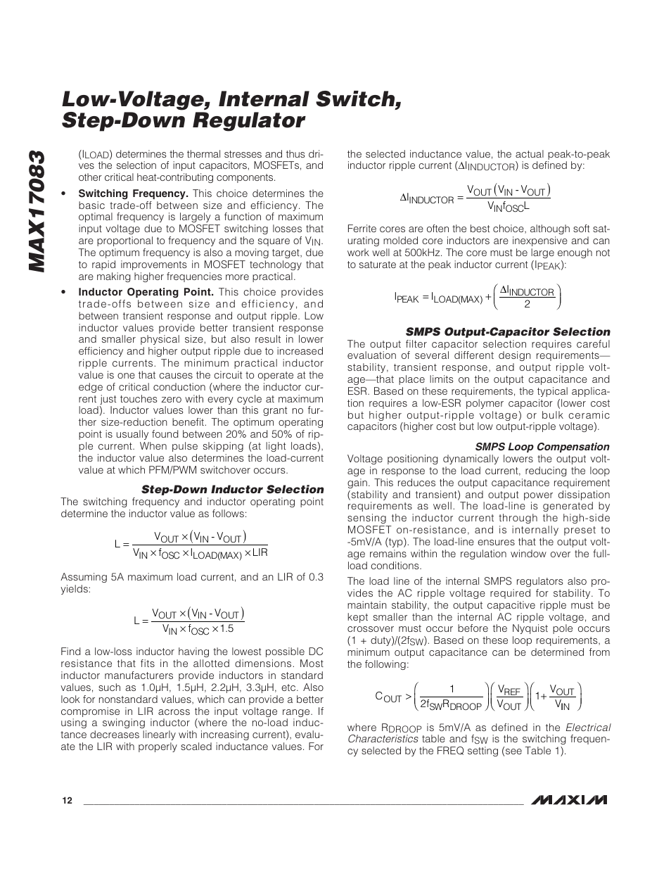 Rainbow Electronics MAX17083 User Manual | Page 12 / 15