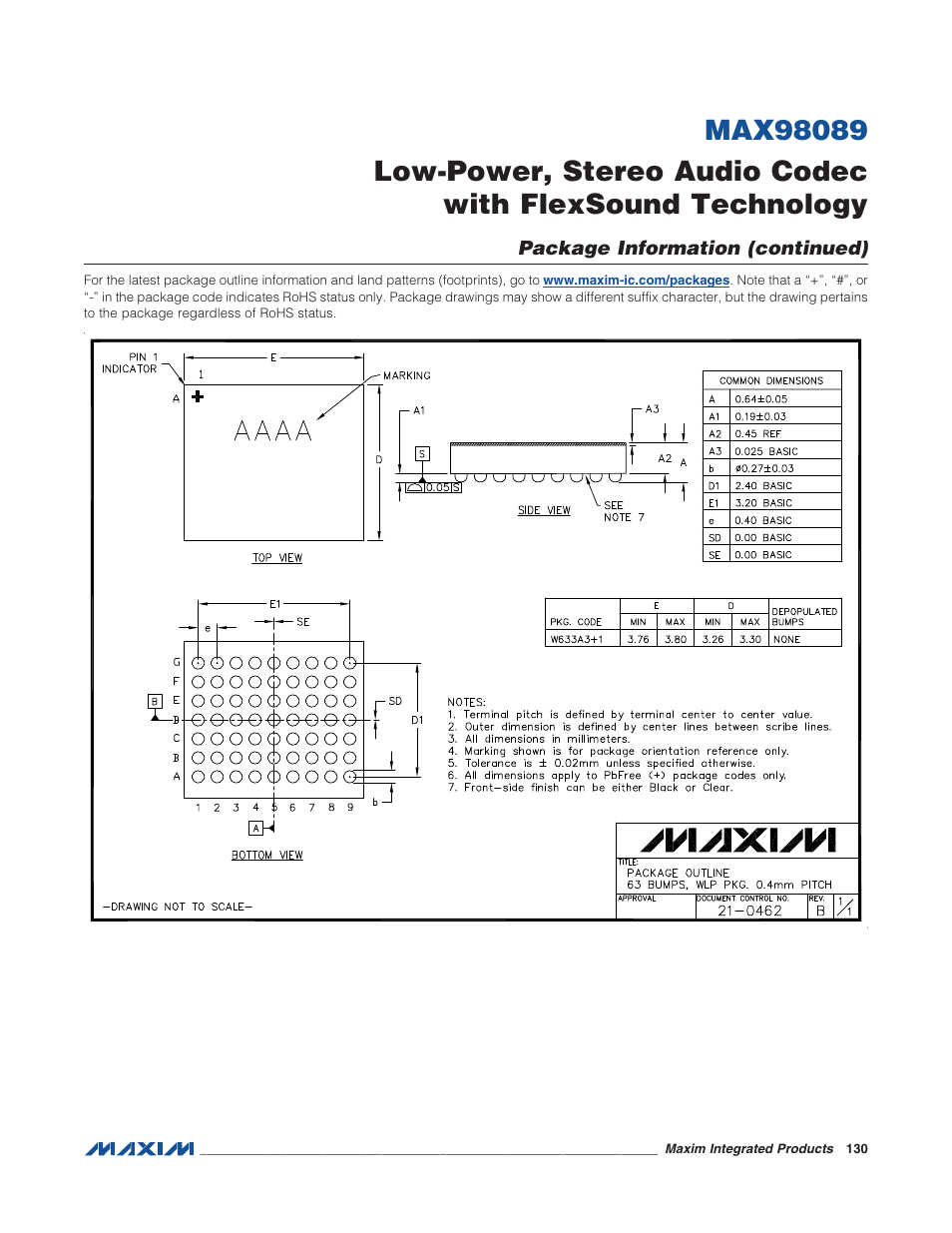 Rainbow Electronics MAX98089 User Manual | Page 130 / 131