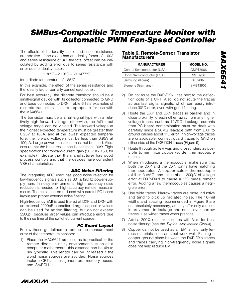 Rainbow Electronics MAX6641 User Manual | Page 15 / 17