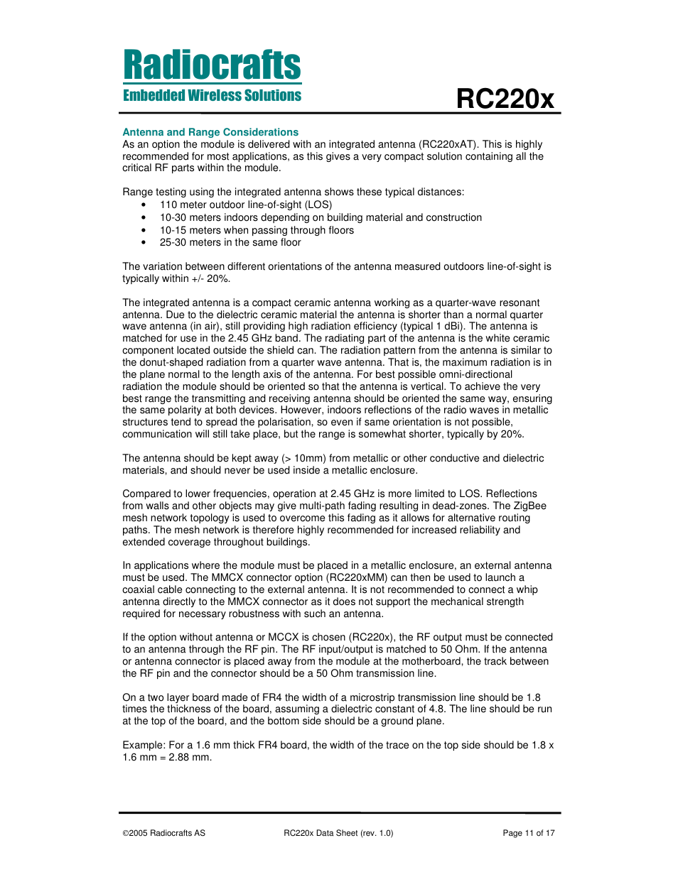 Rc220x | Rainbow Electronics RC2200 User Manual | Page 11 / 17