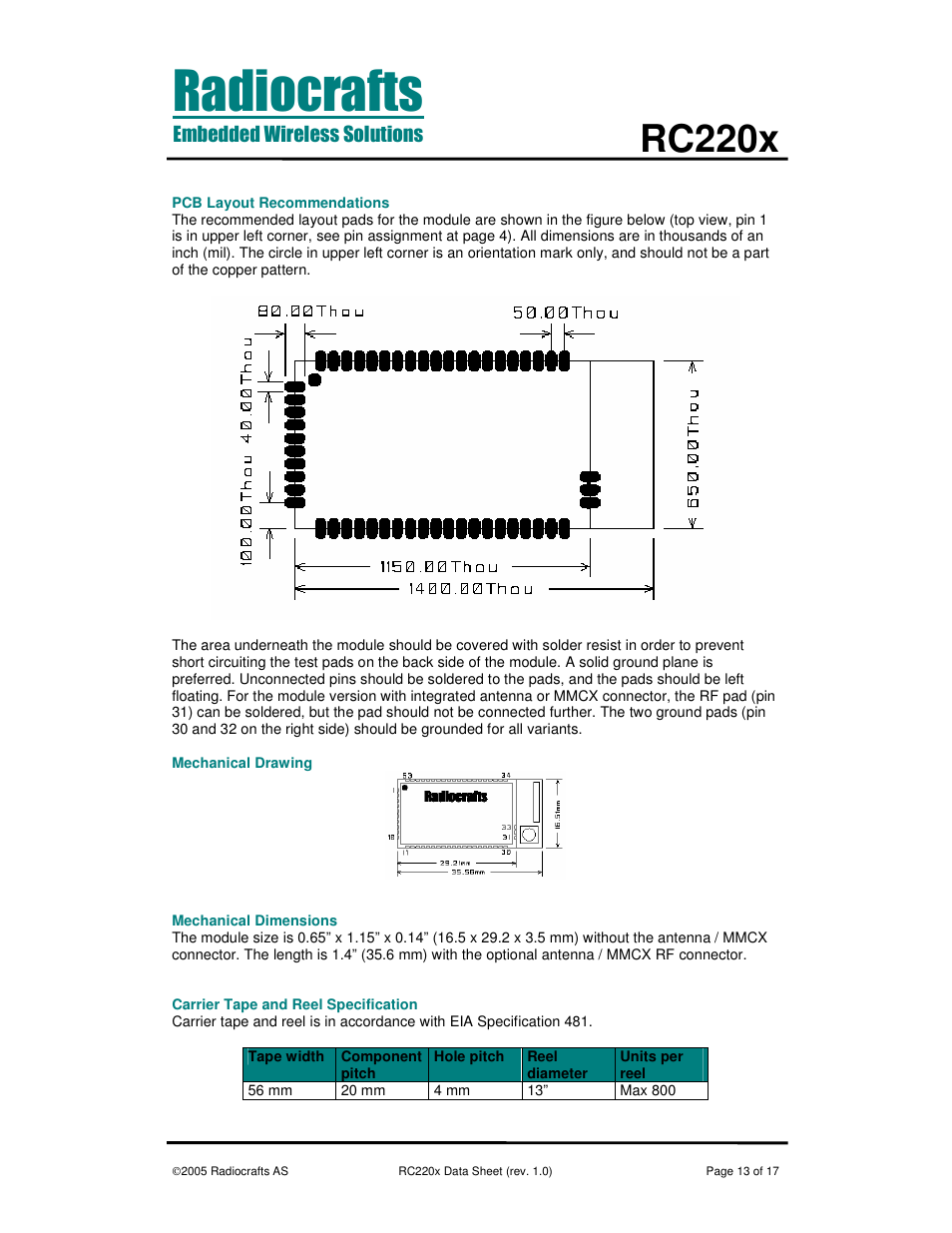 Rc220x | Rainbow Electronics RC2200 User Manual | Page 13 / 17