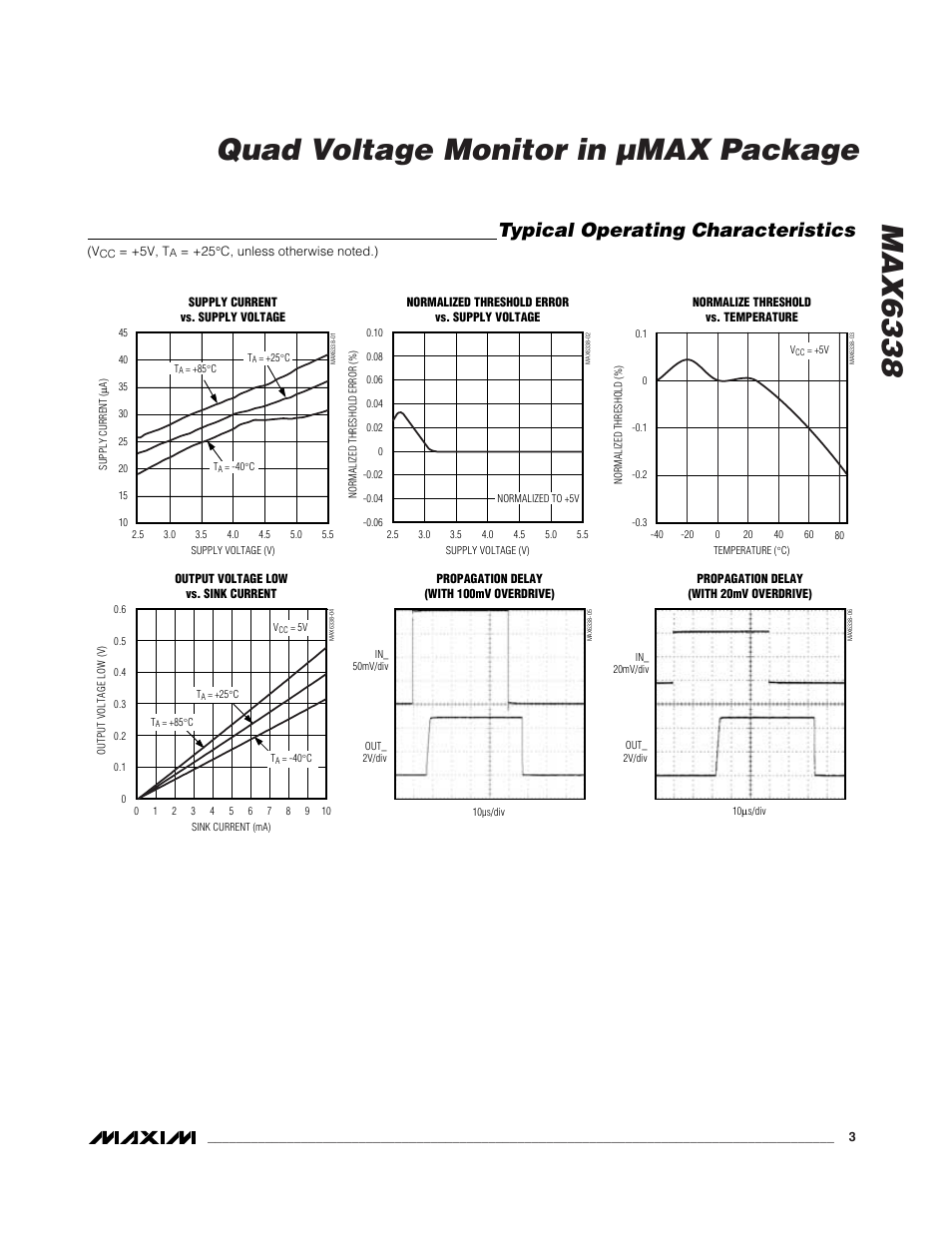 Max6338 quad voltage monitor in µmax package, Typical operating characteristics | Rainbow Electronics MAX6338 User Manual | Page 3 / 8