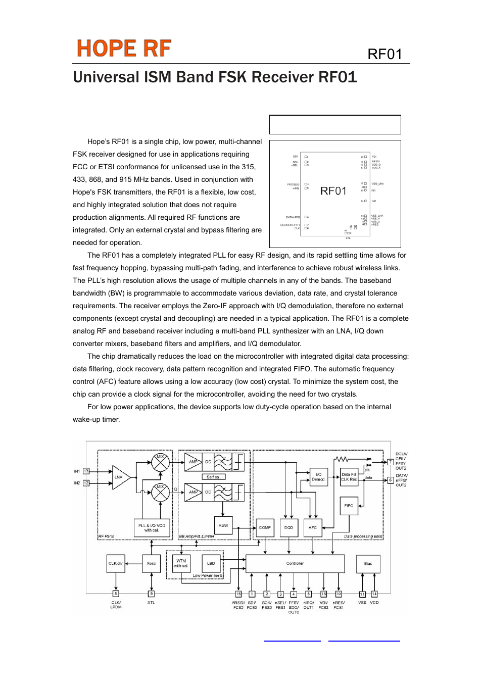 Rainbow Electronics RF01 User Manual | 26 pages