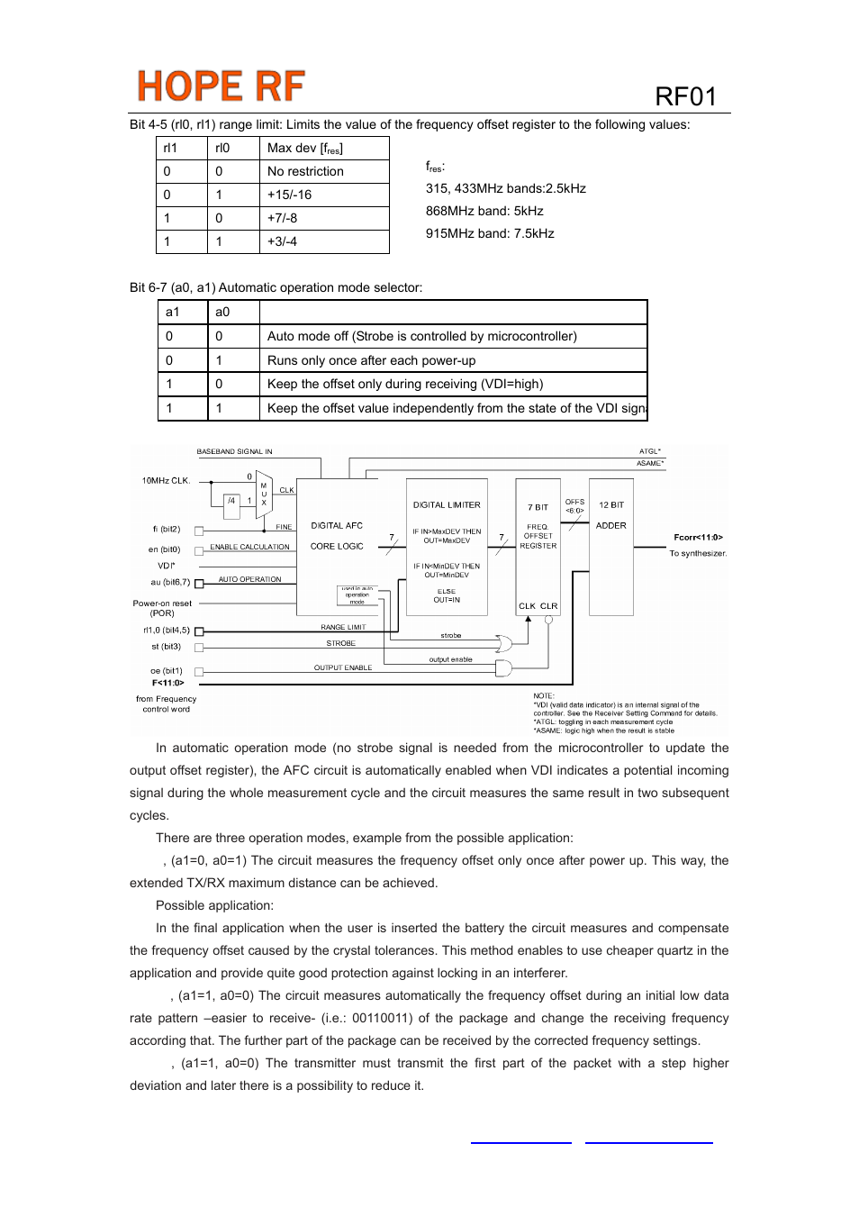 Rf01 | Rainbow Electronics RF01 User Manual | Page 14 / 26