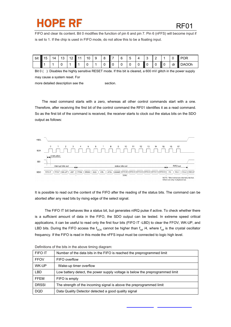 Rf01 | Rainbow Electronics RF01 User Manual | Page 17 / 26