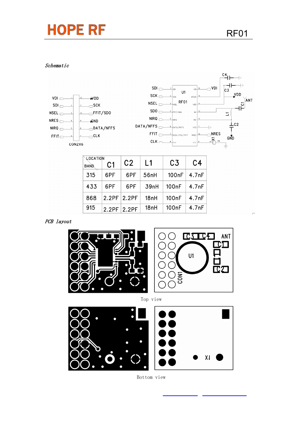 Reference designs, Rf01 | Rainbow Electronics RF01 User Manual | Page 24 / 26