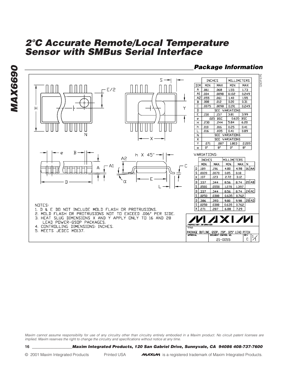 Rainbow Electronics MAX6690 User Manual | Page 16 / 16