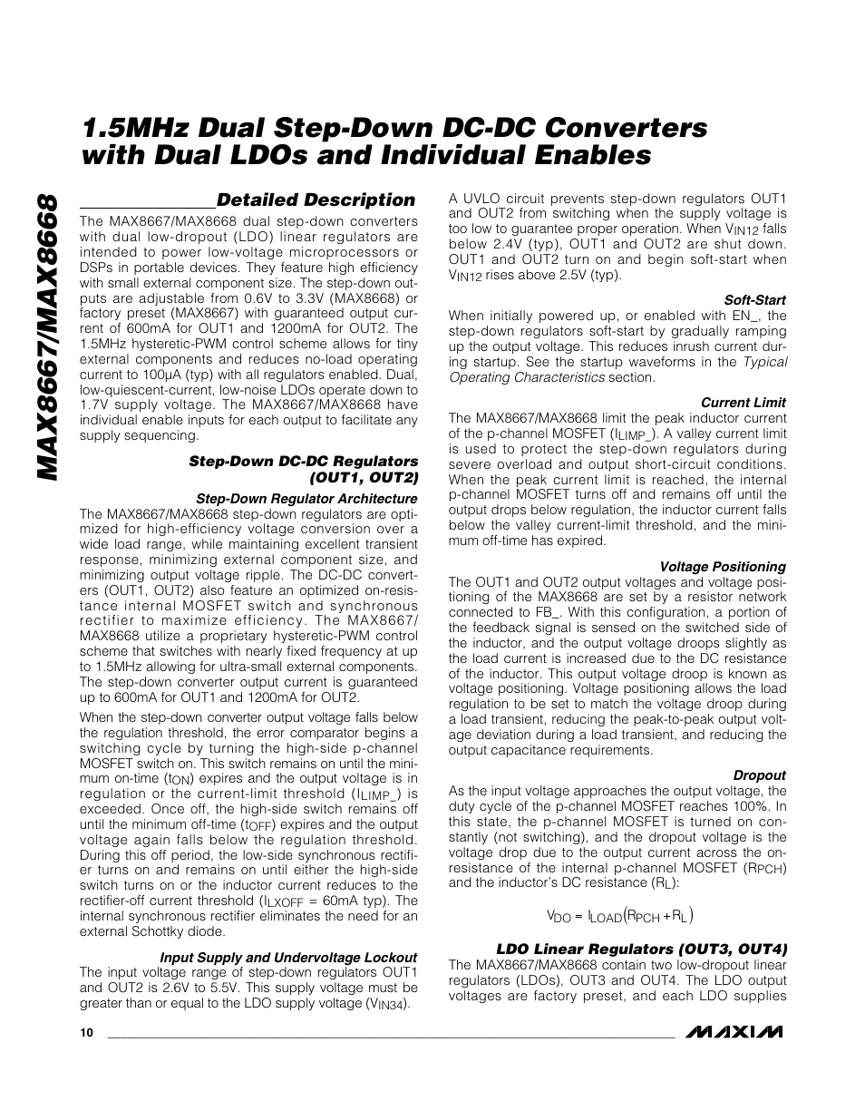 Detailed description | Rainbow Electronics MAX8668 User Manual | Page 10 / 18
