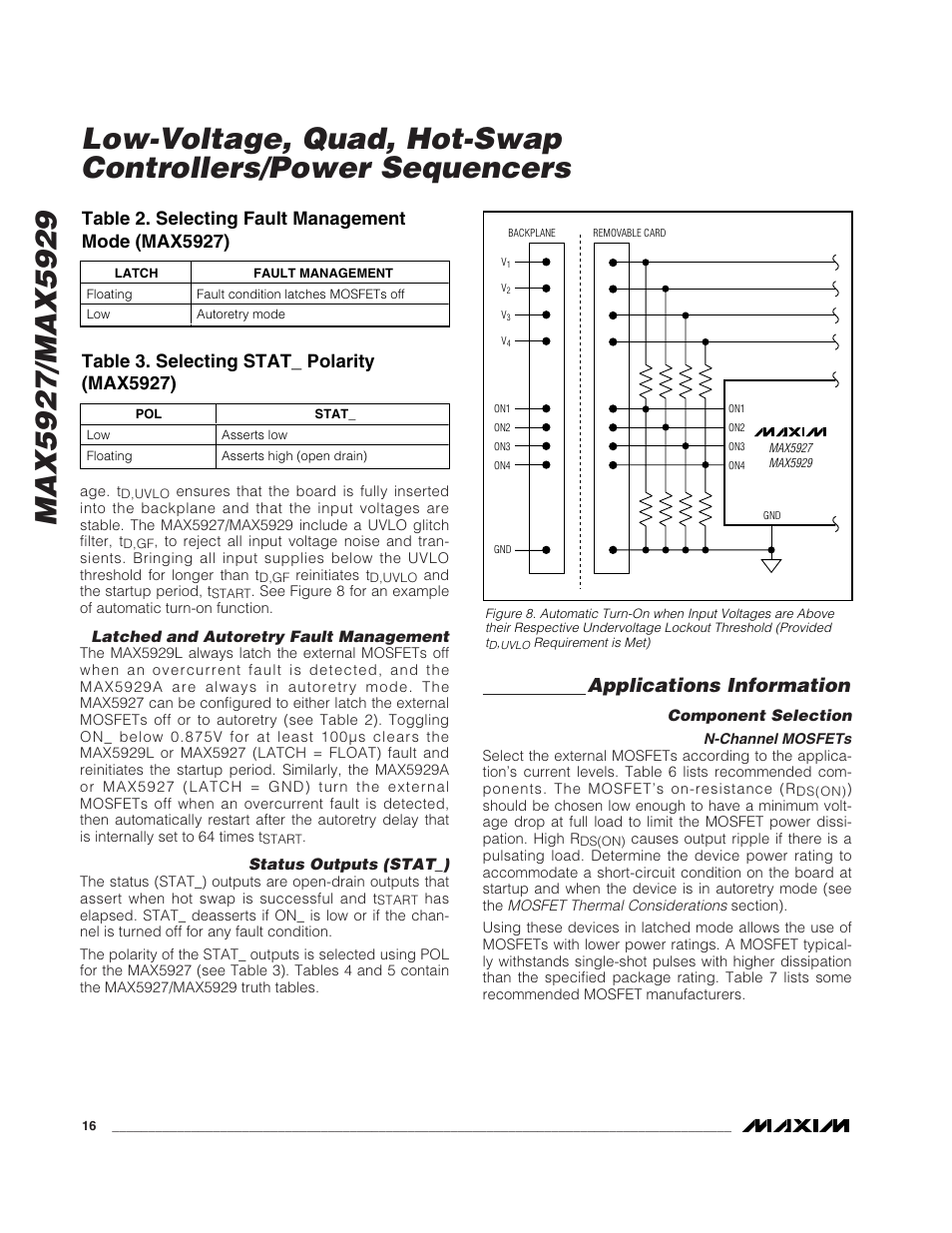 Applications information | Rainbow Electronics MAX5929 User Manual | Page 16 / 25