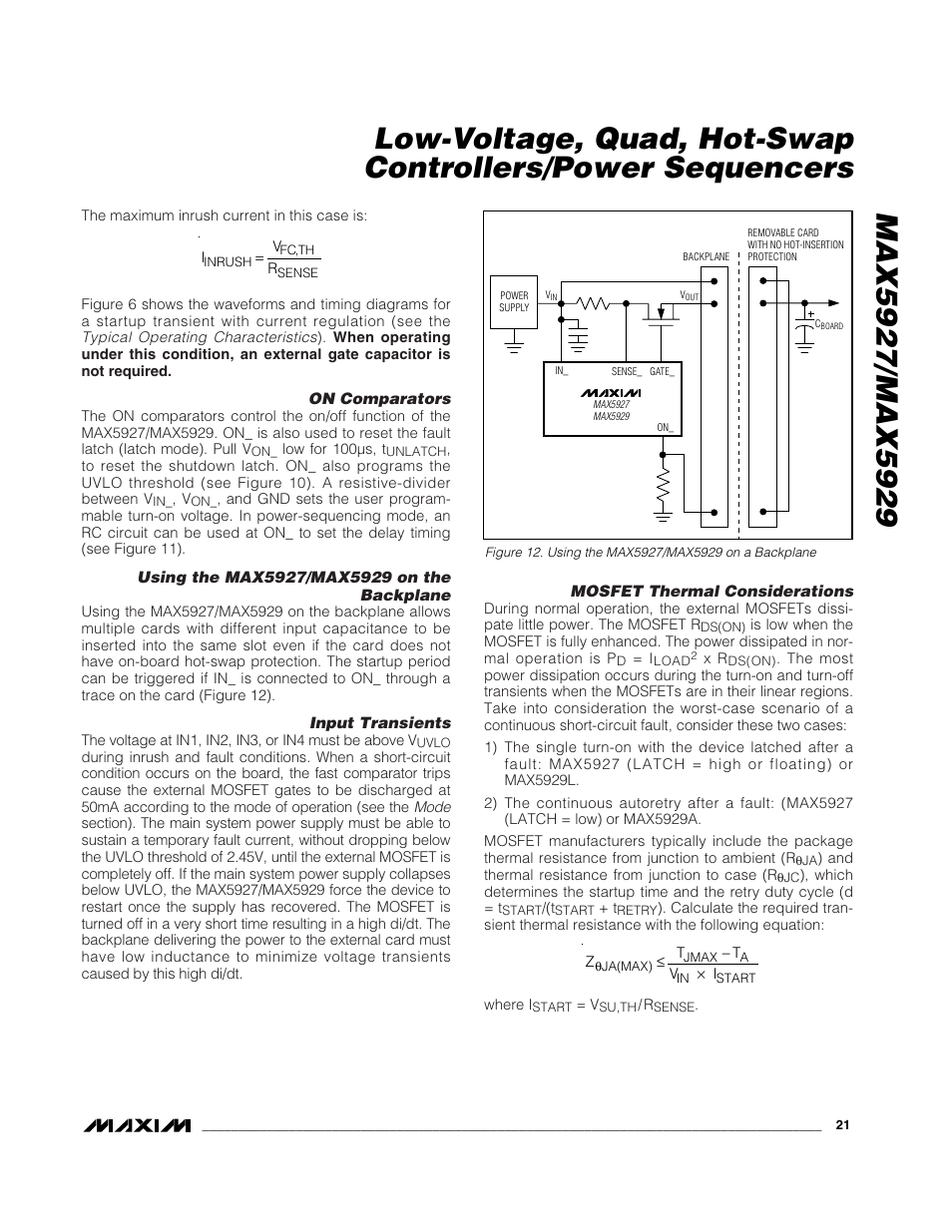 Rainbow Electronics MAX5929 User Manual | Page 21 / 25