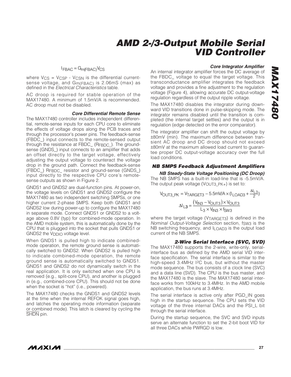 Rainbow Electronics MAX17480 User Manual | Page 27 / 48