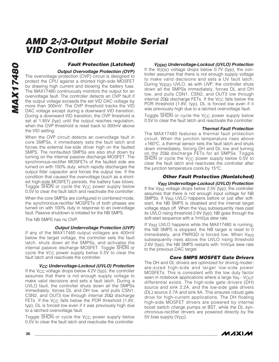 Rainbow Electronics MAX17480 User Manual | Page 36 / 48