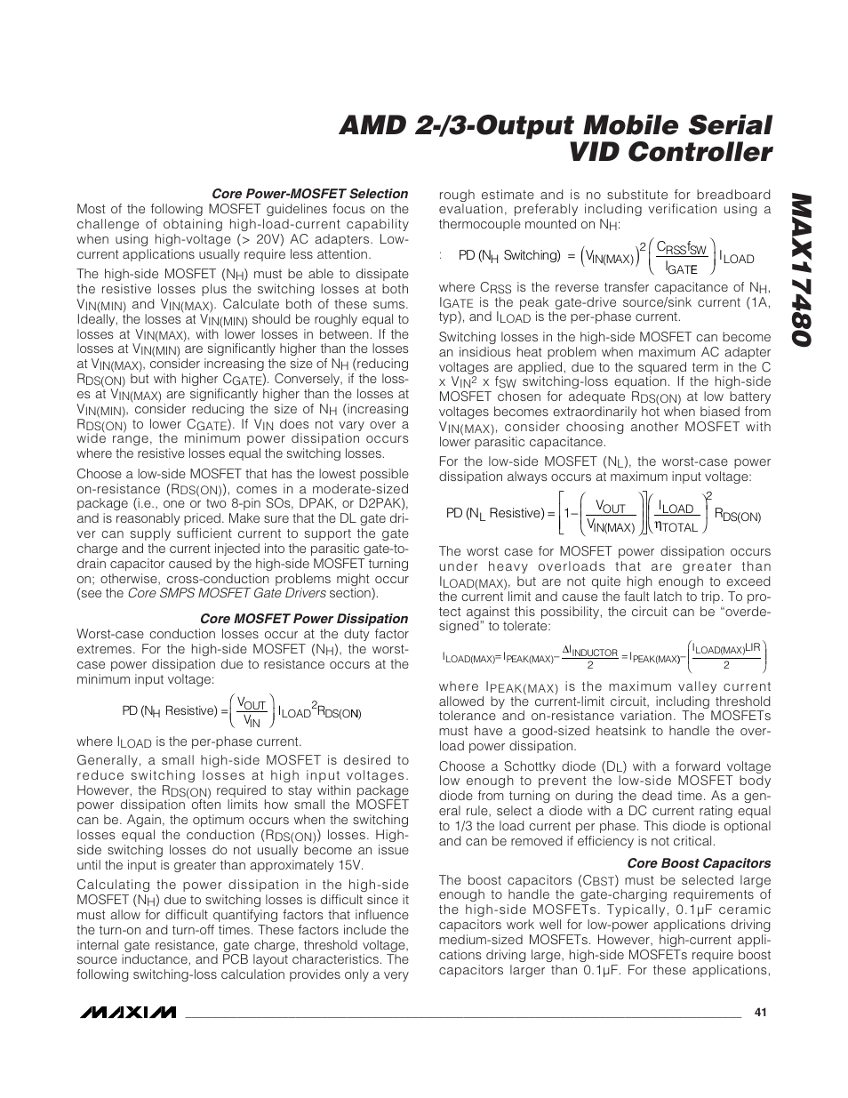 Rainbow Electronics MAX17480 User Manual | Page 41 / 48