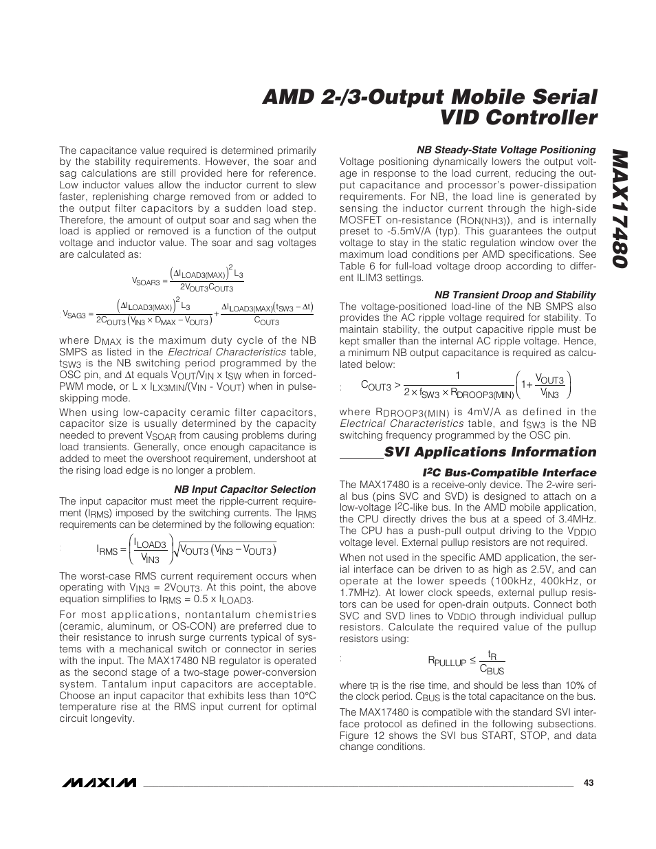 Svi applications information | Rainbow Electronics MAX17480 User Manual | Page 43 / 48