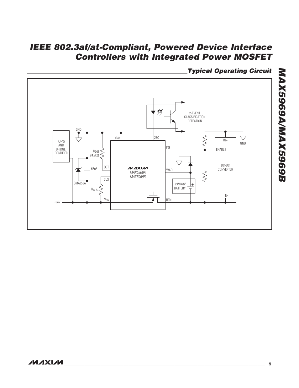 Typical operating circuit | Rainbow Electronics MAX5969B User Manual | Page 9 / 14