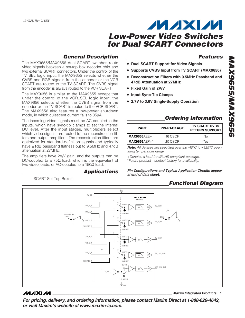 Rainbow Electronics MAX9656 User Manual | 16 pages