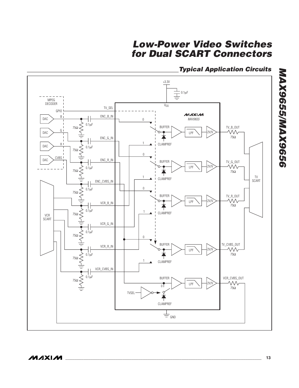 Typical application circuits | Rainbow Electronics MAX9656 User Manual | Page 13 / 16