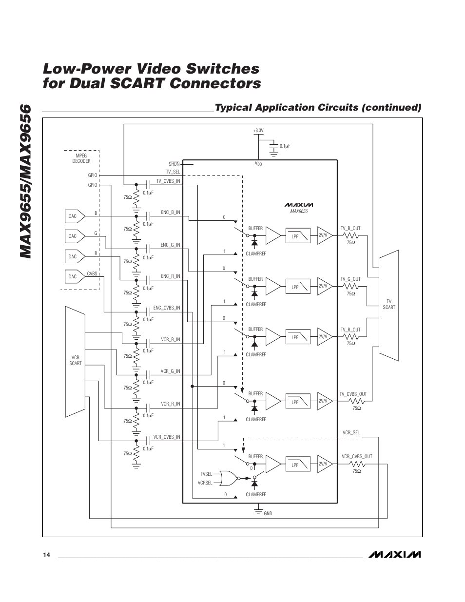 Typical application circuits (continued) | Rainbow Electronics MAX9656 User Manual | Page 14 / 16