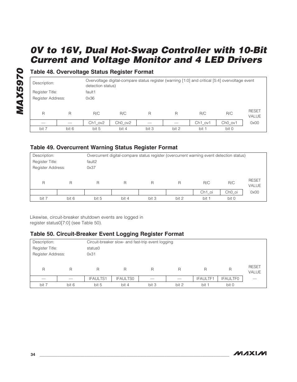 Rainbow Electronics MAX5970 User Manual | Page 34 / 41