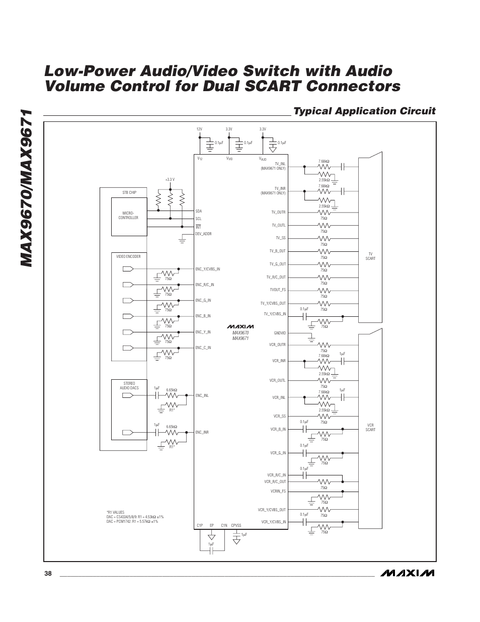 Typical application circuit | Rainbow Electronics MAX9671 User Manual | Page 38 / 42