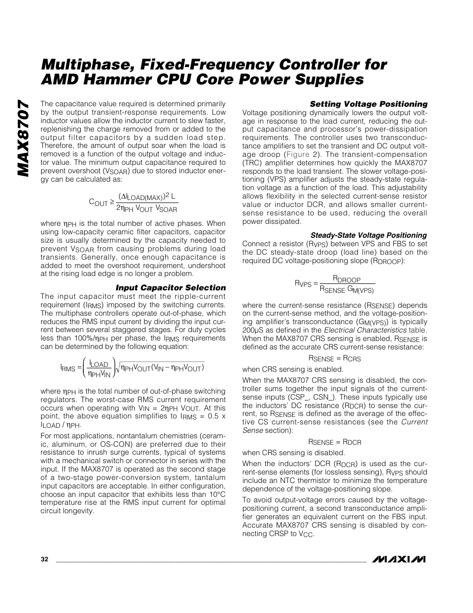 Rainbow Electronics MAX8707 User Manual | Page 32 / 37