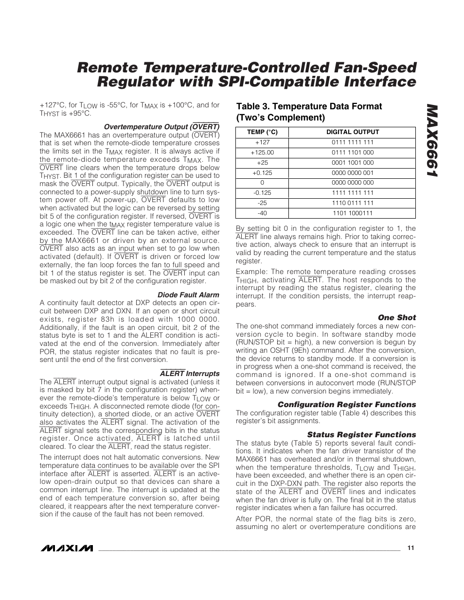 Rainbow Electronics MAX6661 User Manual | Page 11 / 19