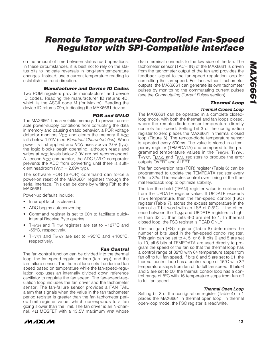 Rainbow Electronics MAX6661 User Manual | Page 13 / 19