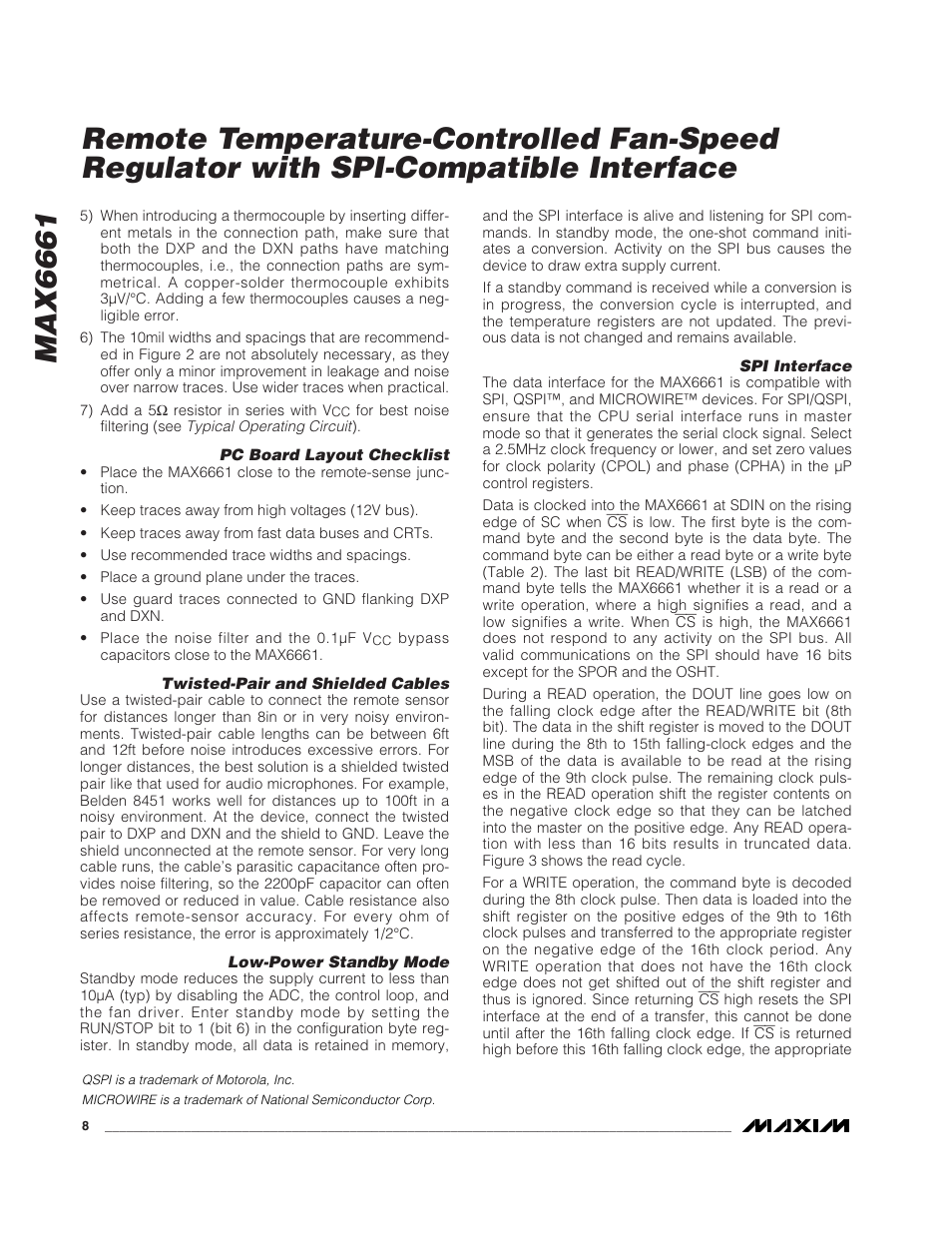 Max6661 | Rainbow Electronics MAX6661 User Manual | Page 8 / 19