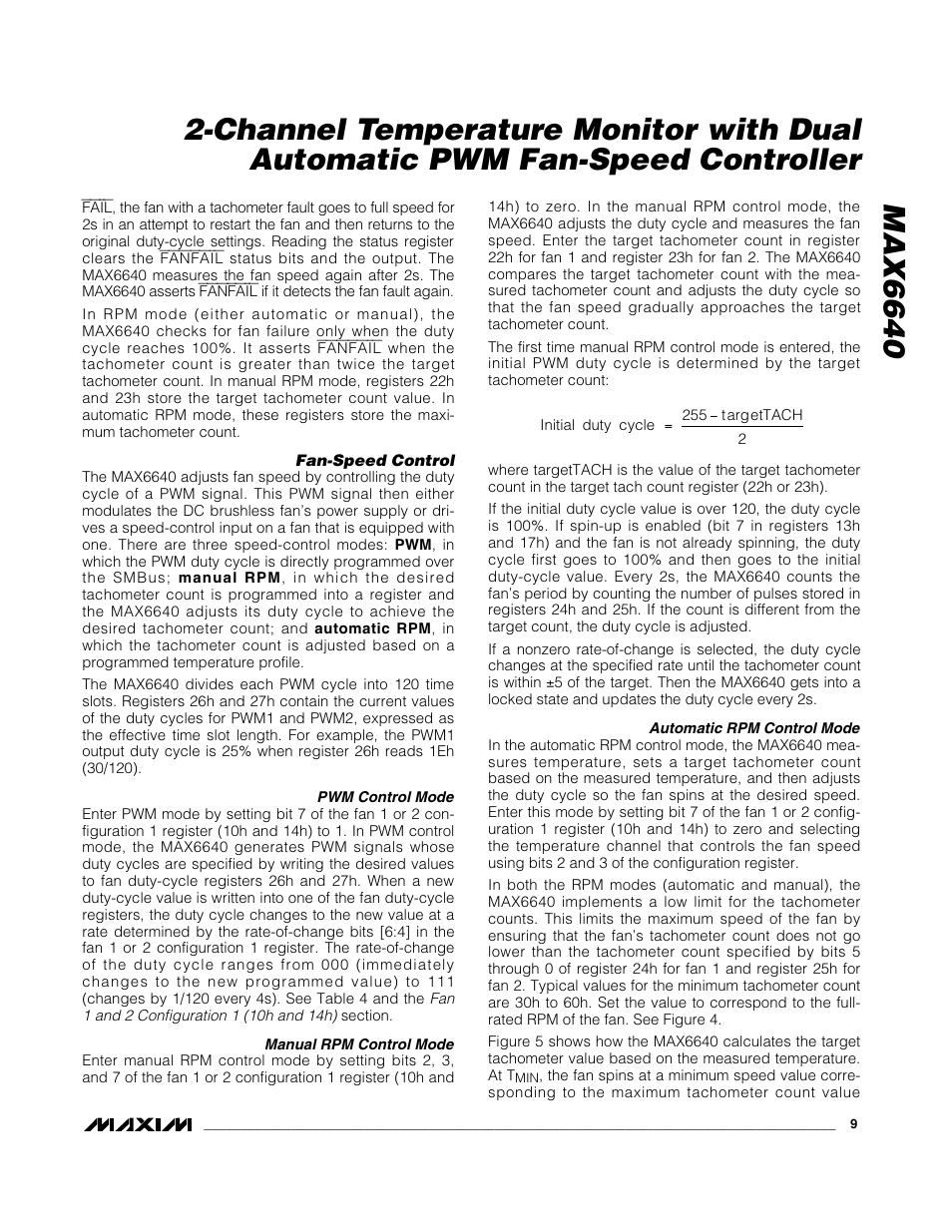 Rainbow Electronics MAX6640 User Manual | Page 9 / 22