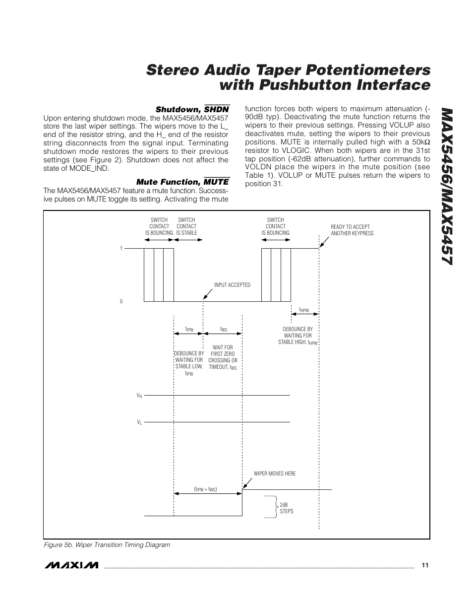Shdn, Mute | Rainbow Electronics MAX5457 User Manual | Page 11 / 20