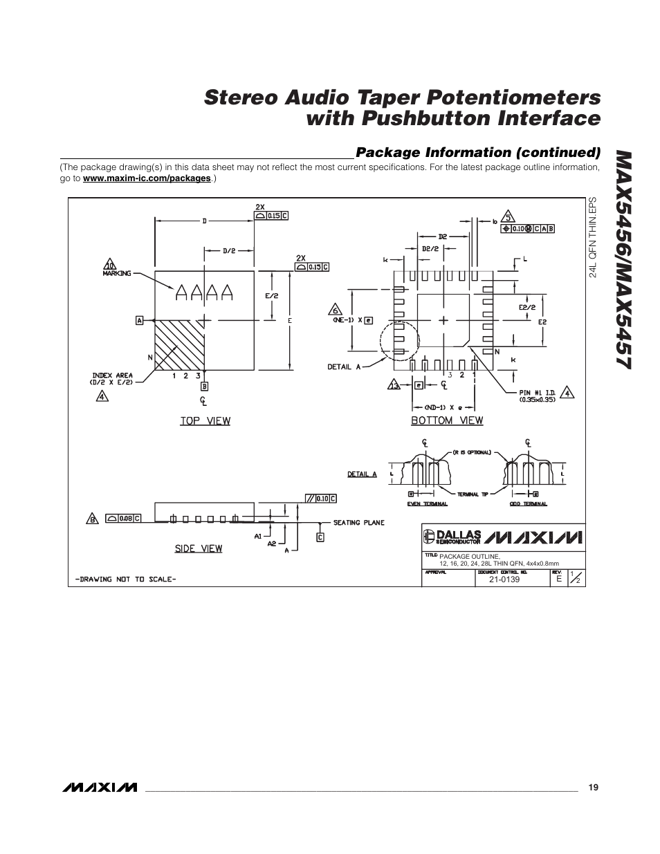 Rainbow Electronics MAX5457 User Manual | Page 19 / 20