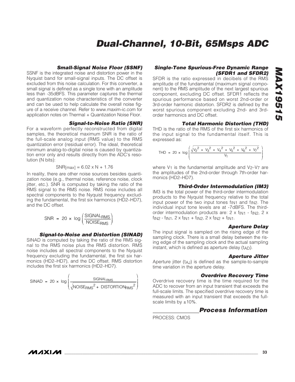 Process information | Rainbow Electronics MAX19515 User Manual | Page 33 / 34