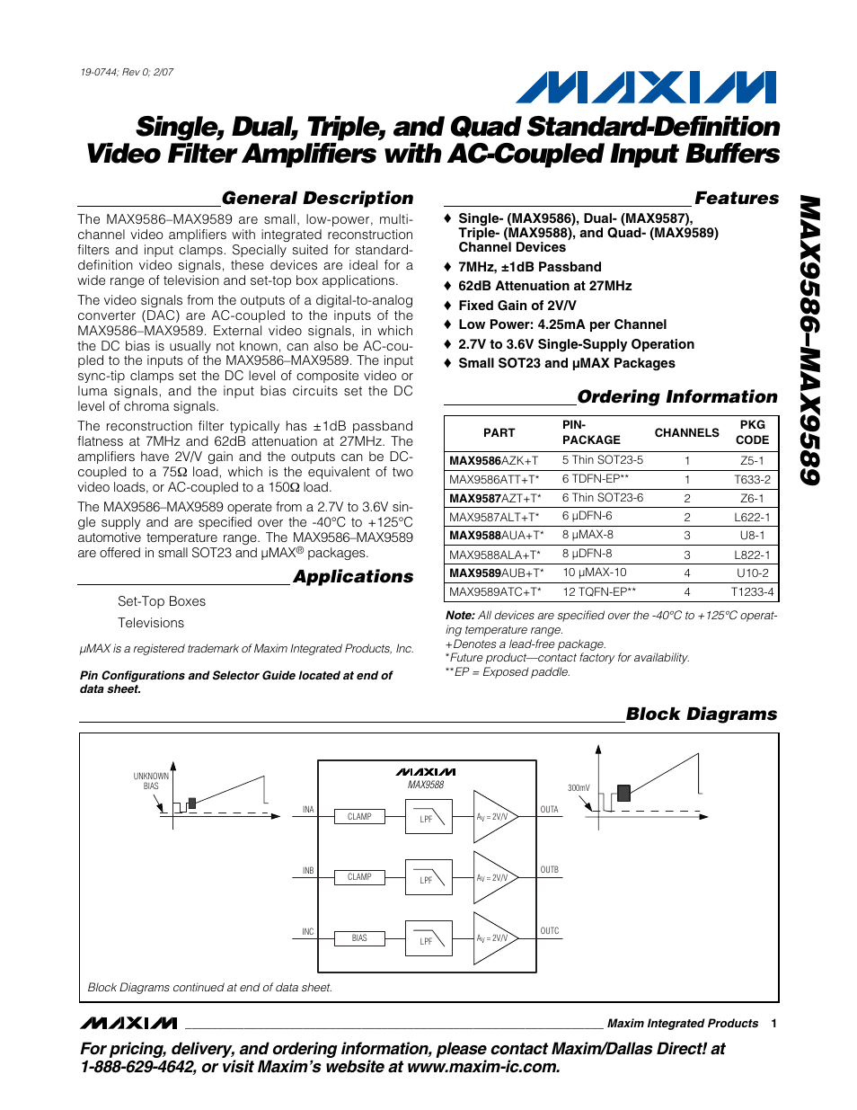 Rainbow Electronics MAX9589 User Manual | 24 pages