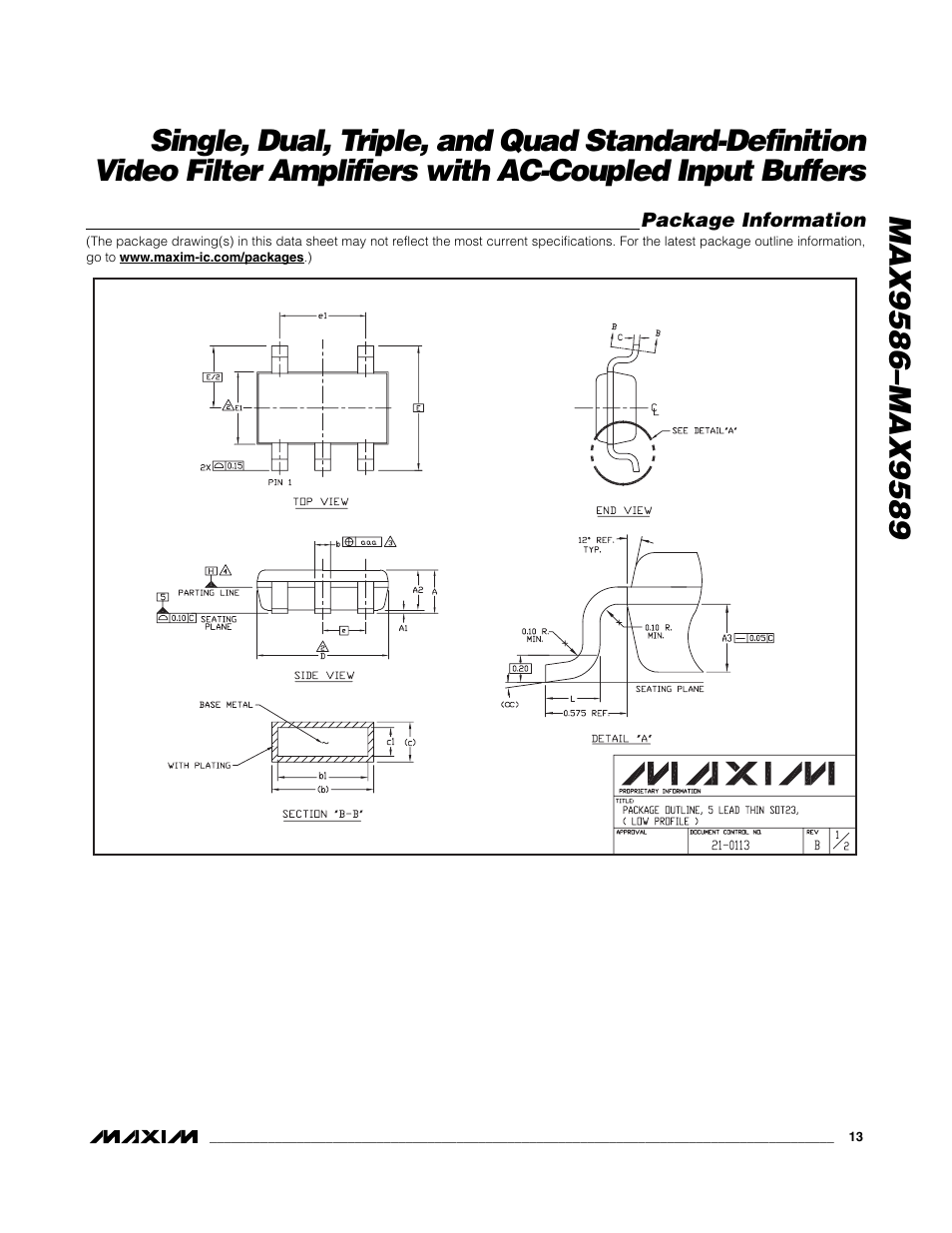 Rainbow Electronics MAX9589 User Manual | Page 13 / 24