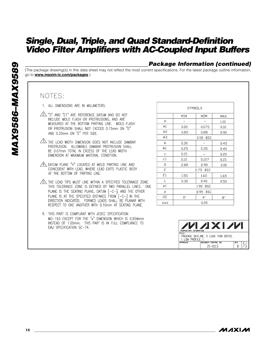 Rainbow Electronics MAX9589 User Manual | Page 14 / 24