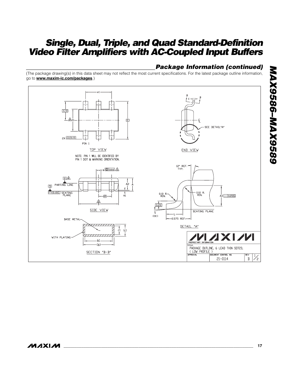 Rainbow Electronics MAX9589 User Manual | Page 17 / 24