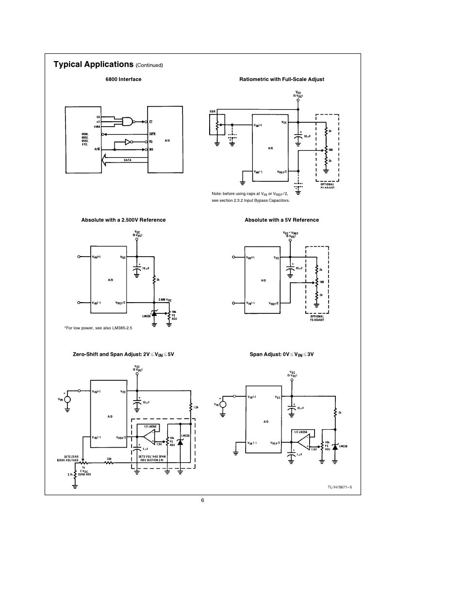 Typical applications | Rainbow Electronics АDC0805 User Manual | Page 6 / 36