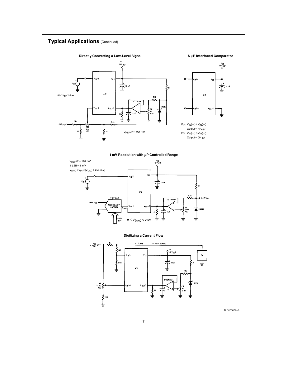 Typical applications | Rainbow Electronics АDC0805 User Manual | Page 7 / 36