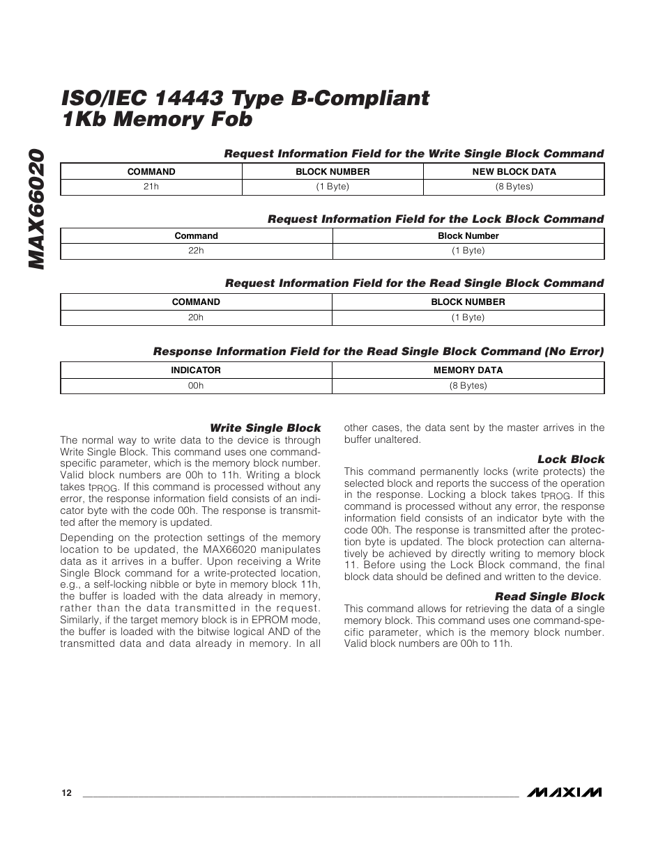 Rainbow Electronics MAX66020 User Manual | Page 12 / 25