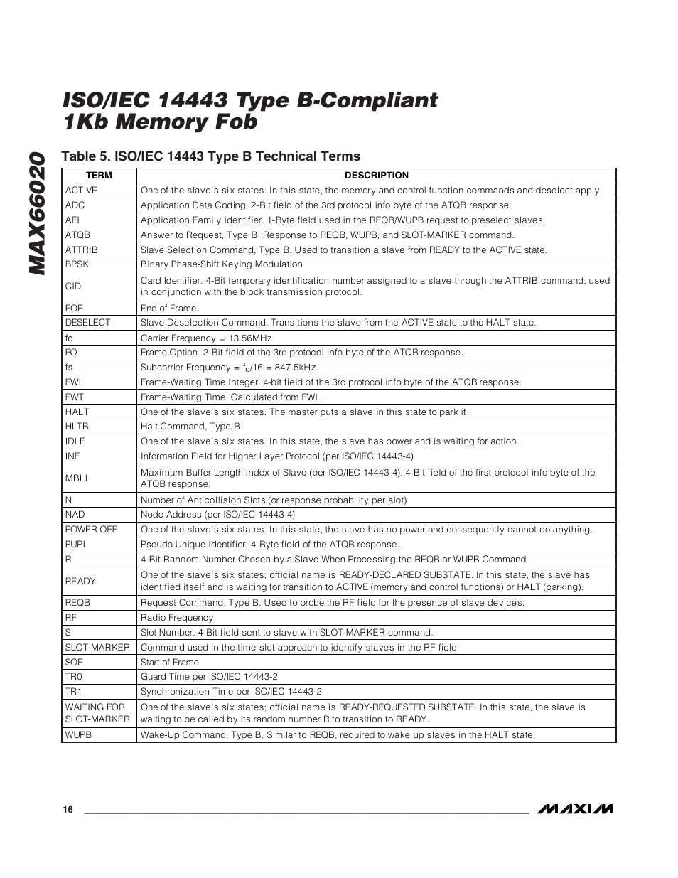 Rainbow Electronics MAX66020 User Manual | Page 16 / 25