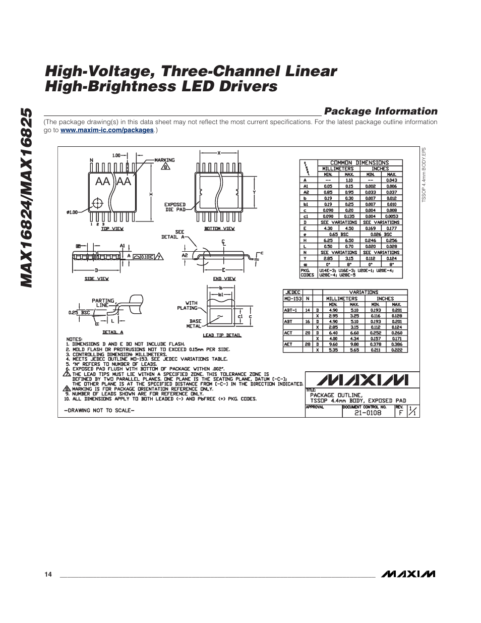 Aa aa | Rainbow Electronics MAX16825 User Manual | Page 14 / 15