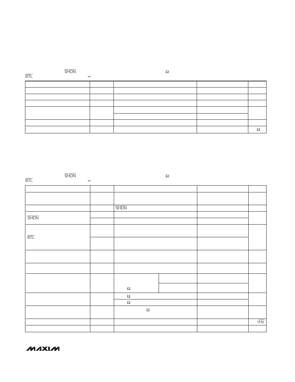 Electrical characteristics—5v supply (continued), Electrical characteristics—3v supply | Rainbow Electronics MAX9717 User Manual | Page 3 / 19